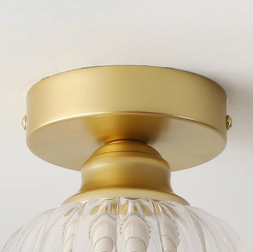 Rosa 27cm diameter geometric glass ceiling light with 50000 hour LED lifespan certification