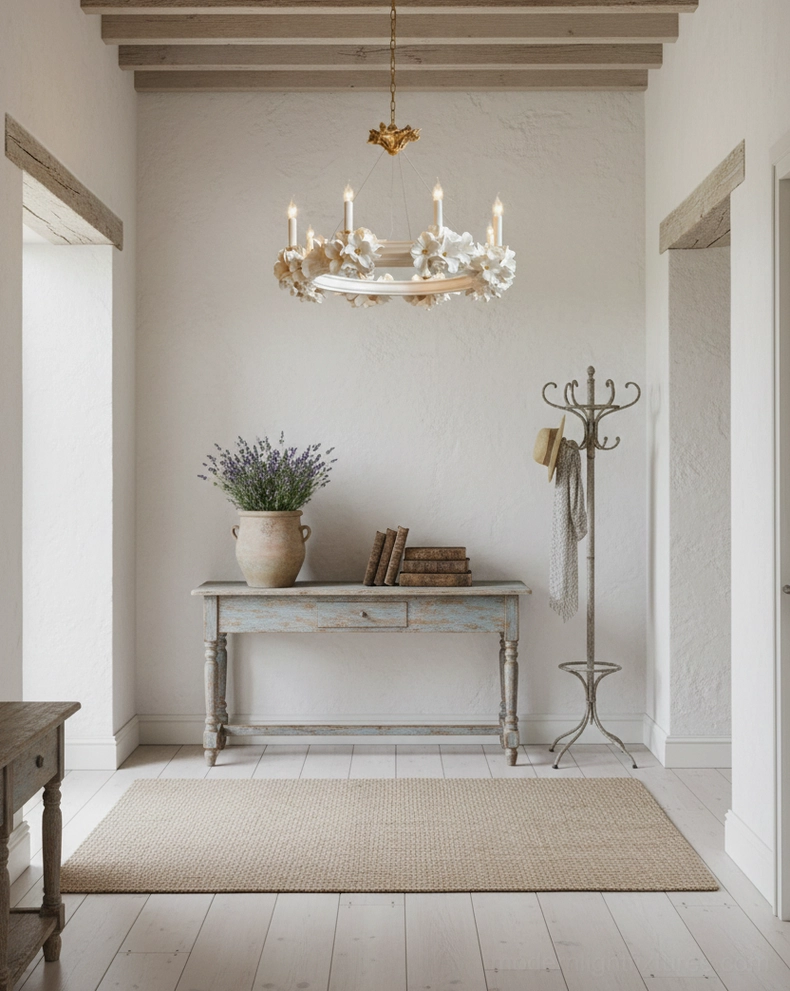 Rosalia hand-formed botanical floral chandelier gold and white finish ceiling pendant light
