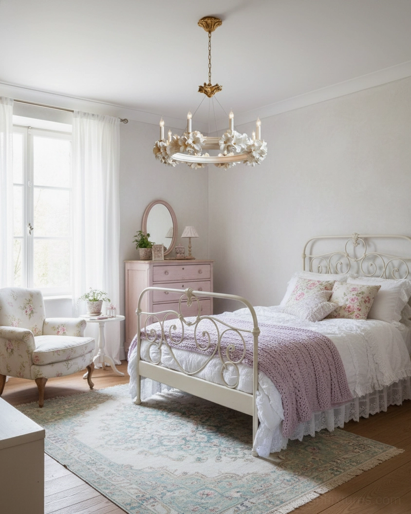 Rosalia gold and white floral chandelier detailed product photography studio lighting