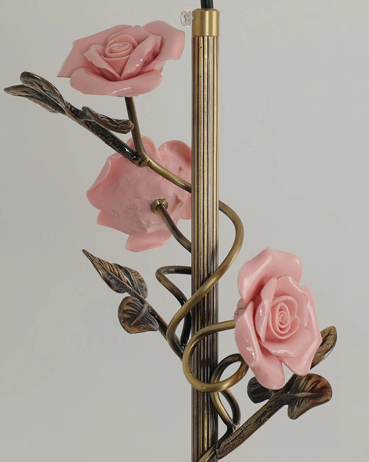 Rosavine pendant light group display multiple models, vintage brass floral lighting fixtures collection