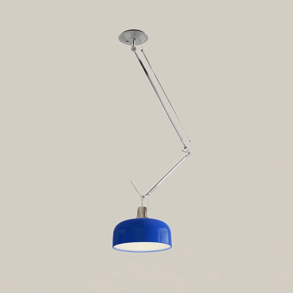 Cobalt blue Rosso swing-arm pendant light color option