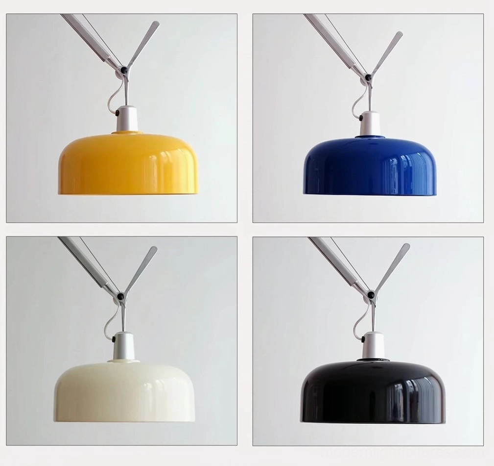 Rosso swing-arm pendant light ceiling canopy and upper arm segments