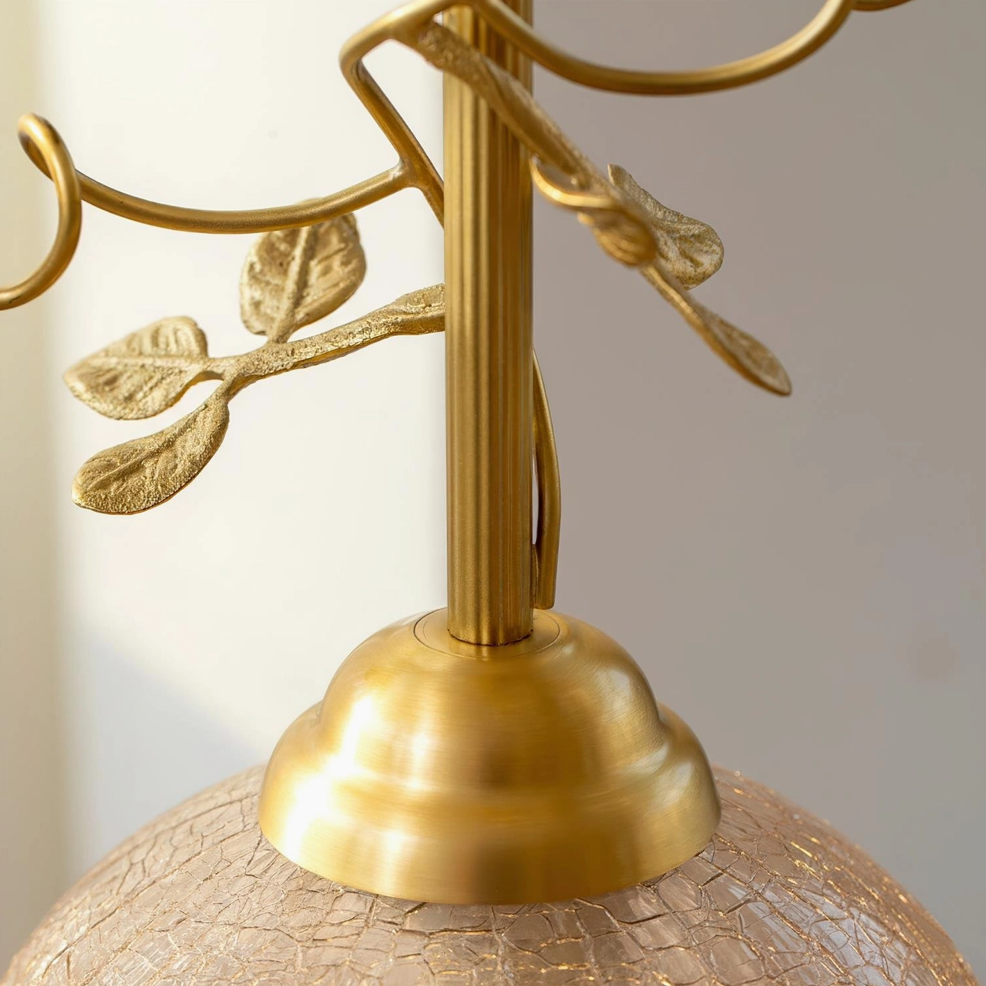Rosy Reverie ceramic floral pendant lamp full view showing sculptural design, porcelain blooms, brass framework, and glass diffuser