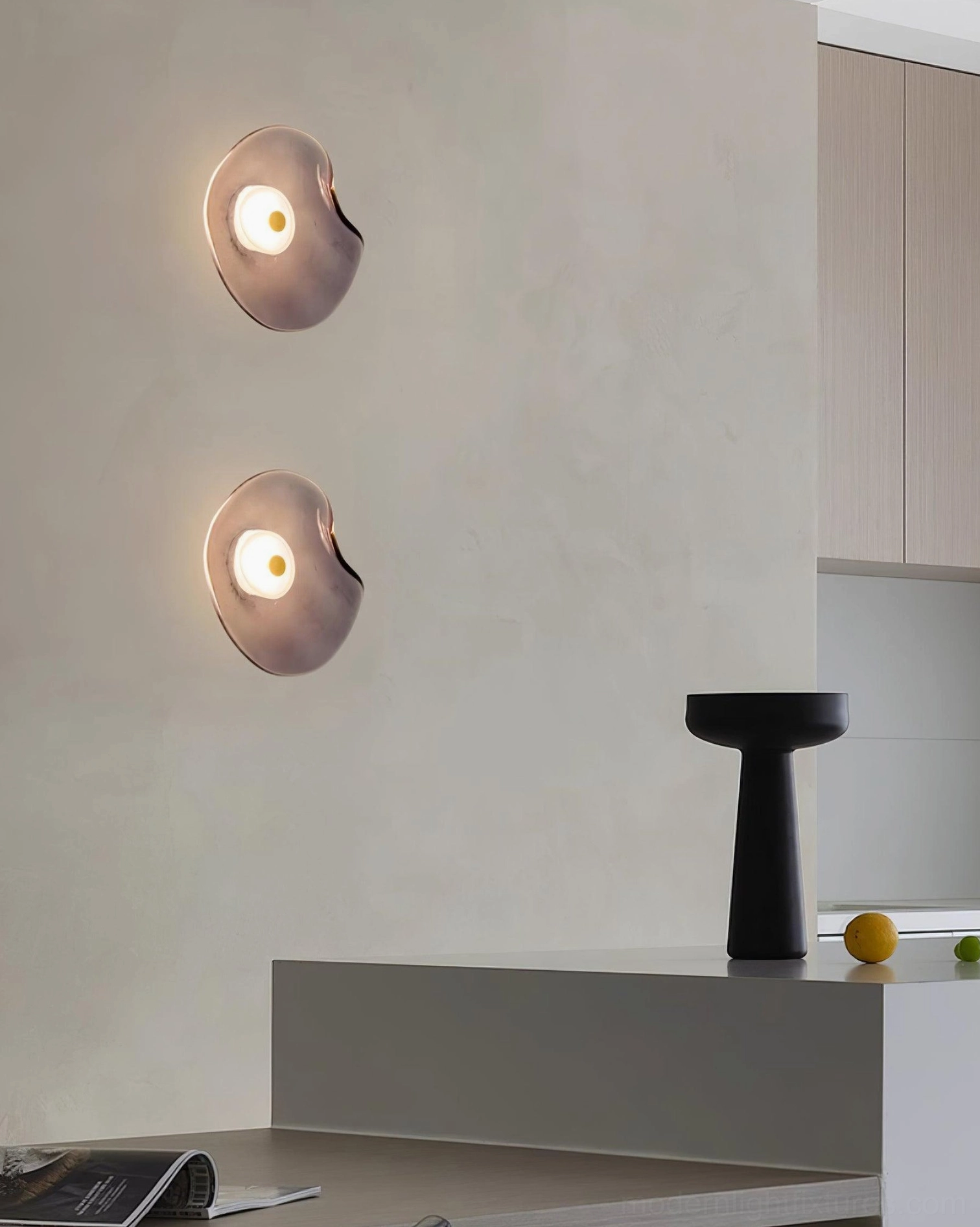 Round Nebulae glass wall sconce - modern artistic lighting fixture product view