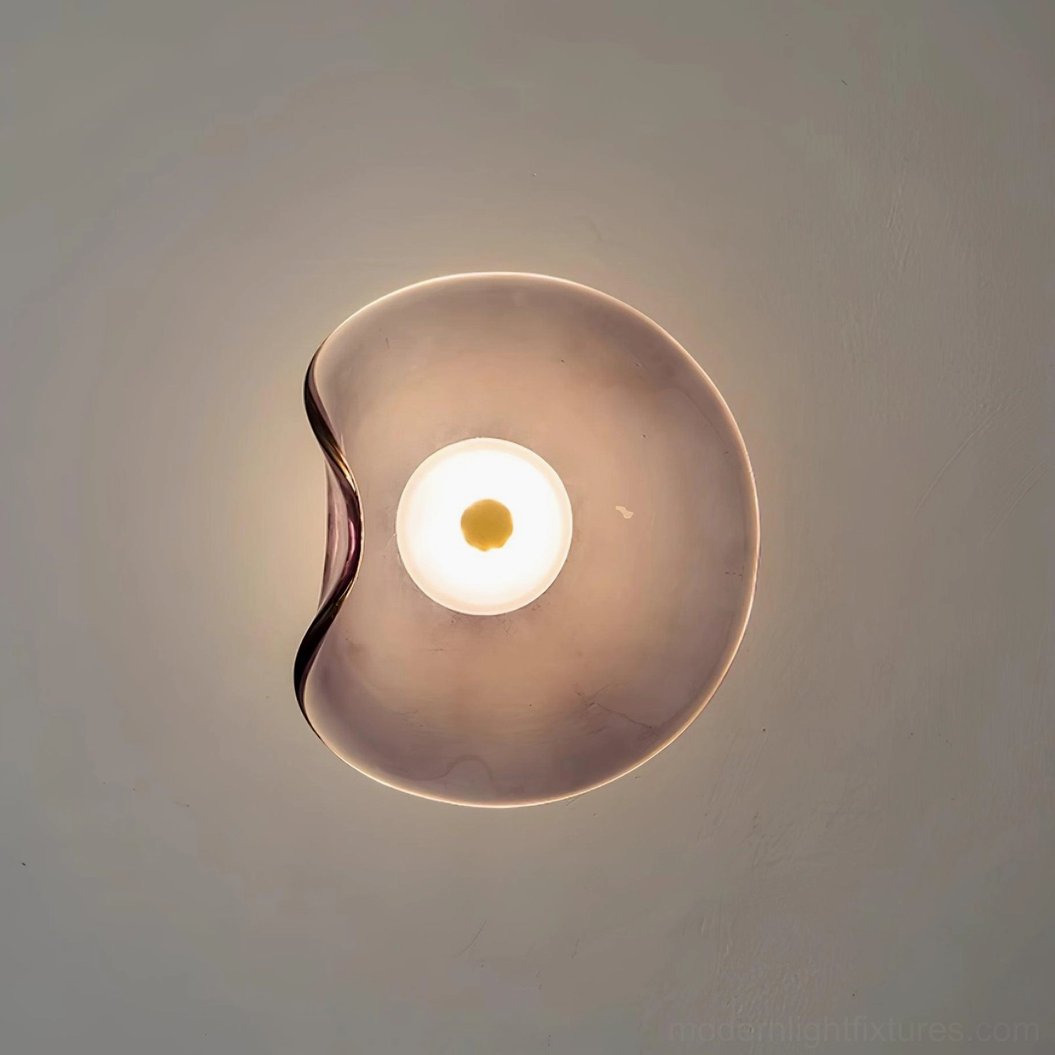 Round Nebulae wall sconce - contemporary artistic glass light with 50000 hour LED lifespan