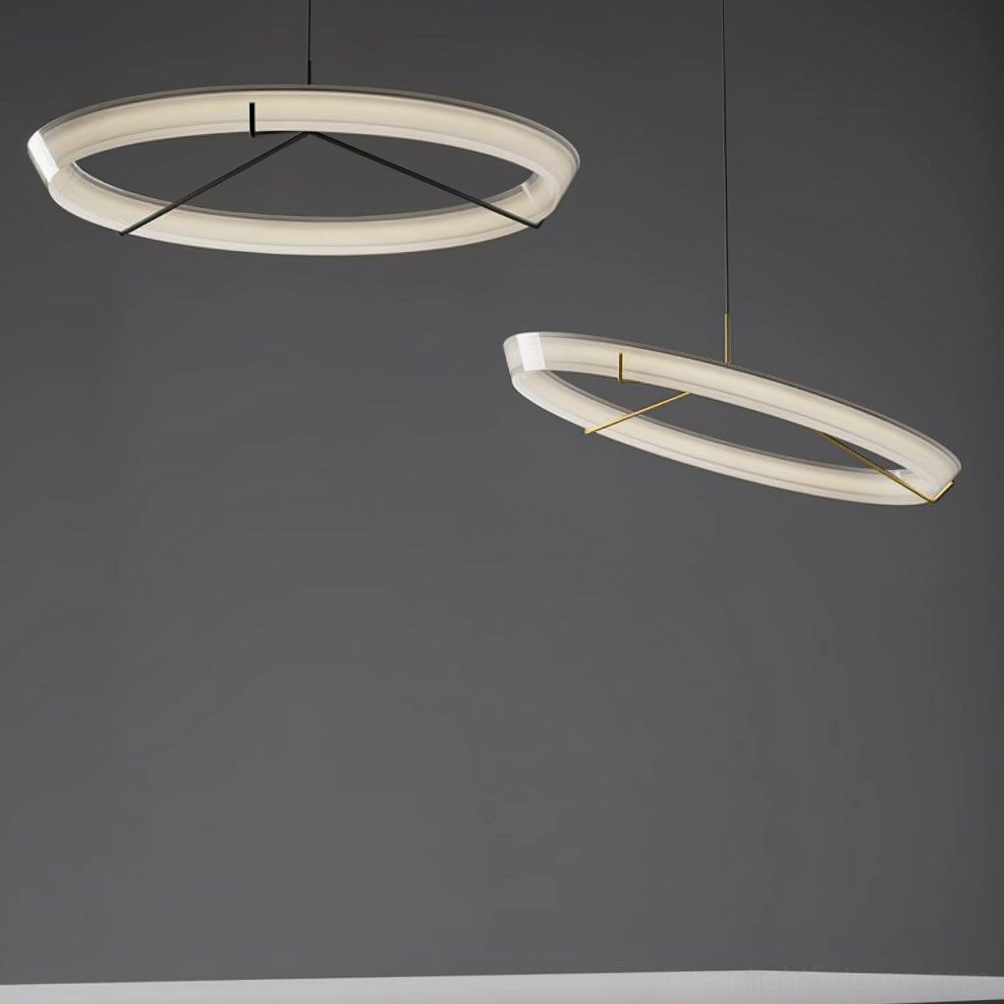 Modern round pendant fixture with warm 3000K light temperature for residential comfort