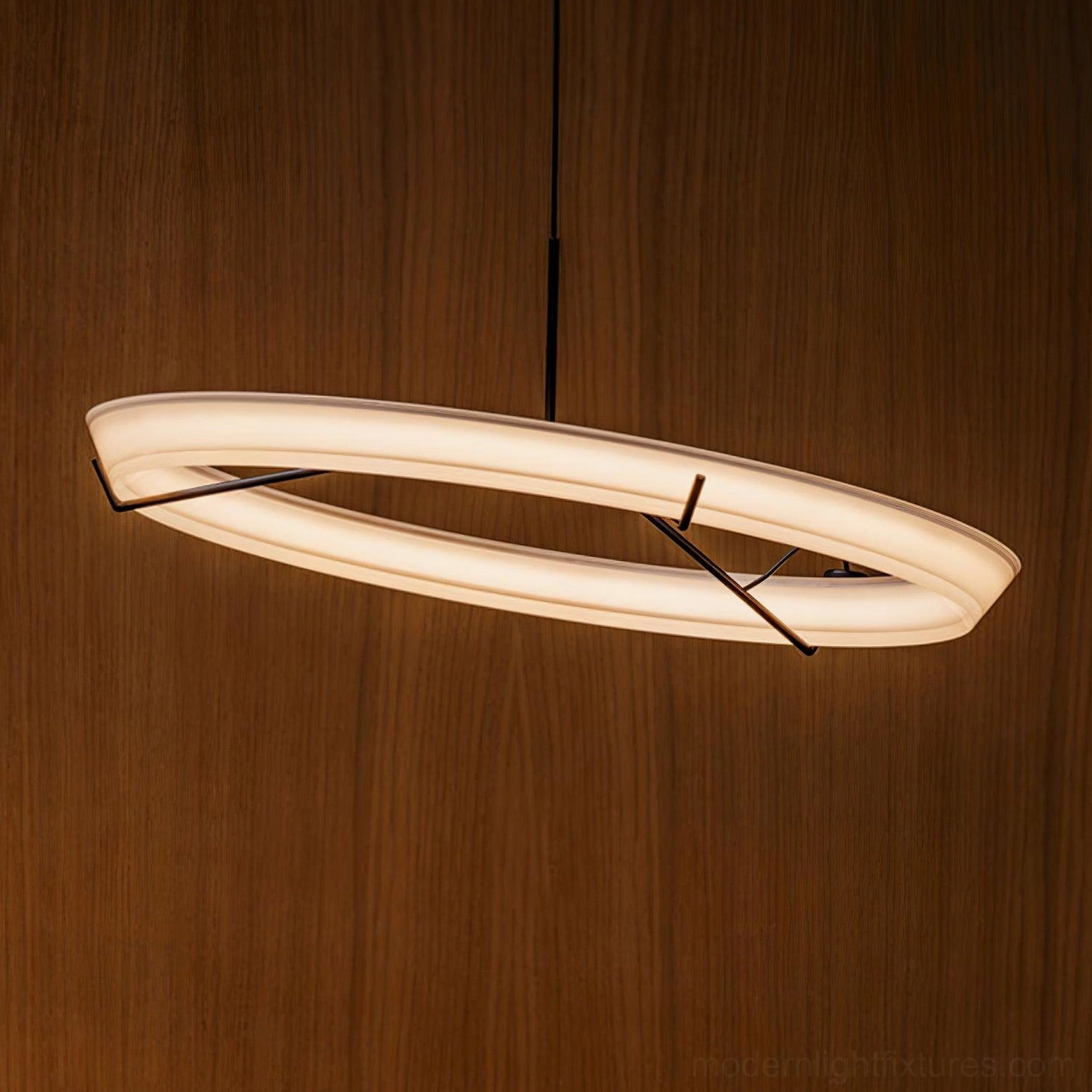 Round pendant light installation showing adjustable 150cm cord and ceiling canopy hardware