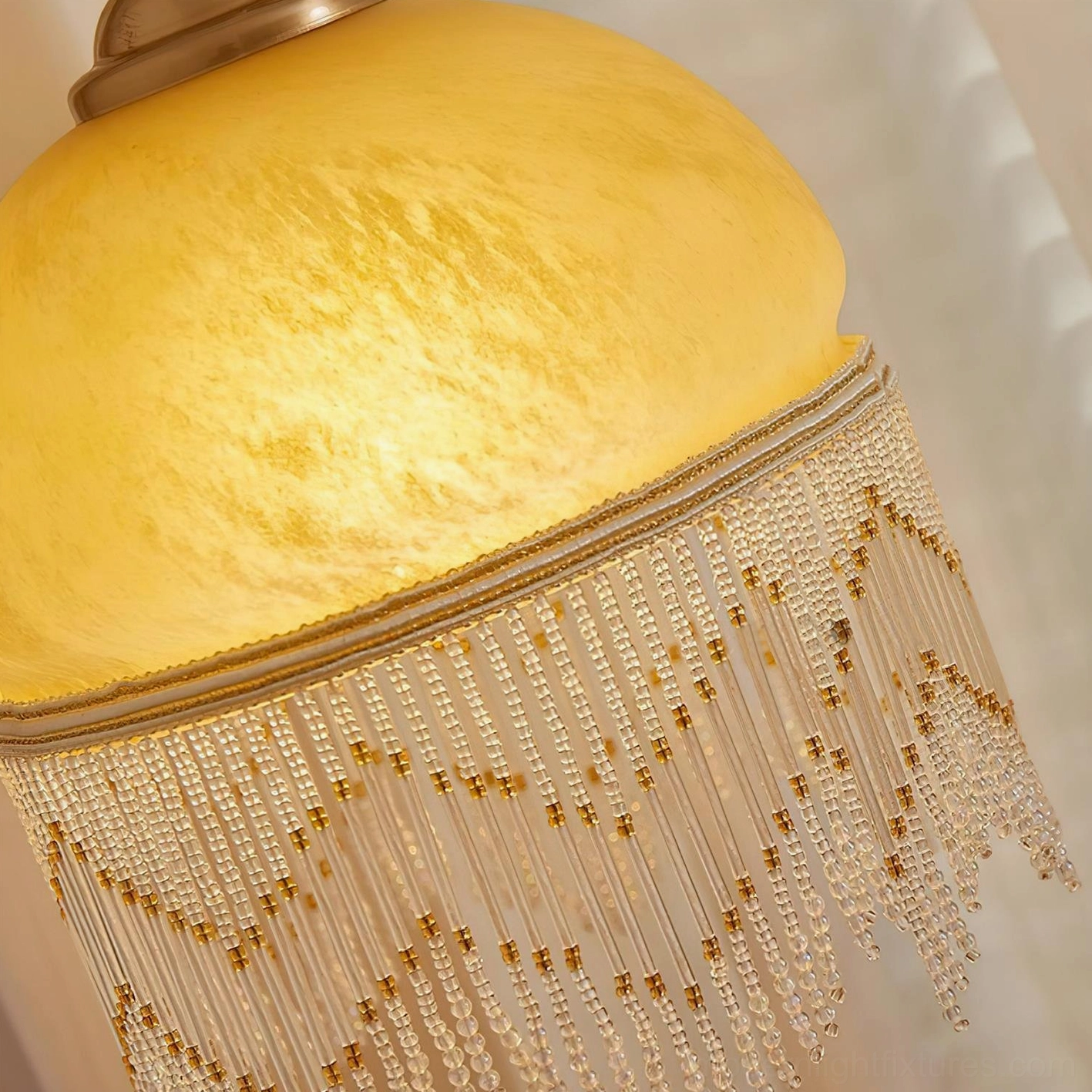 Roussillon Tassel Table Lamp multiple color options gold white yellow walnut shade combinations