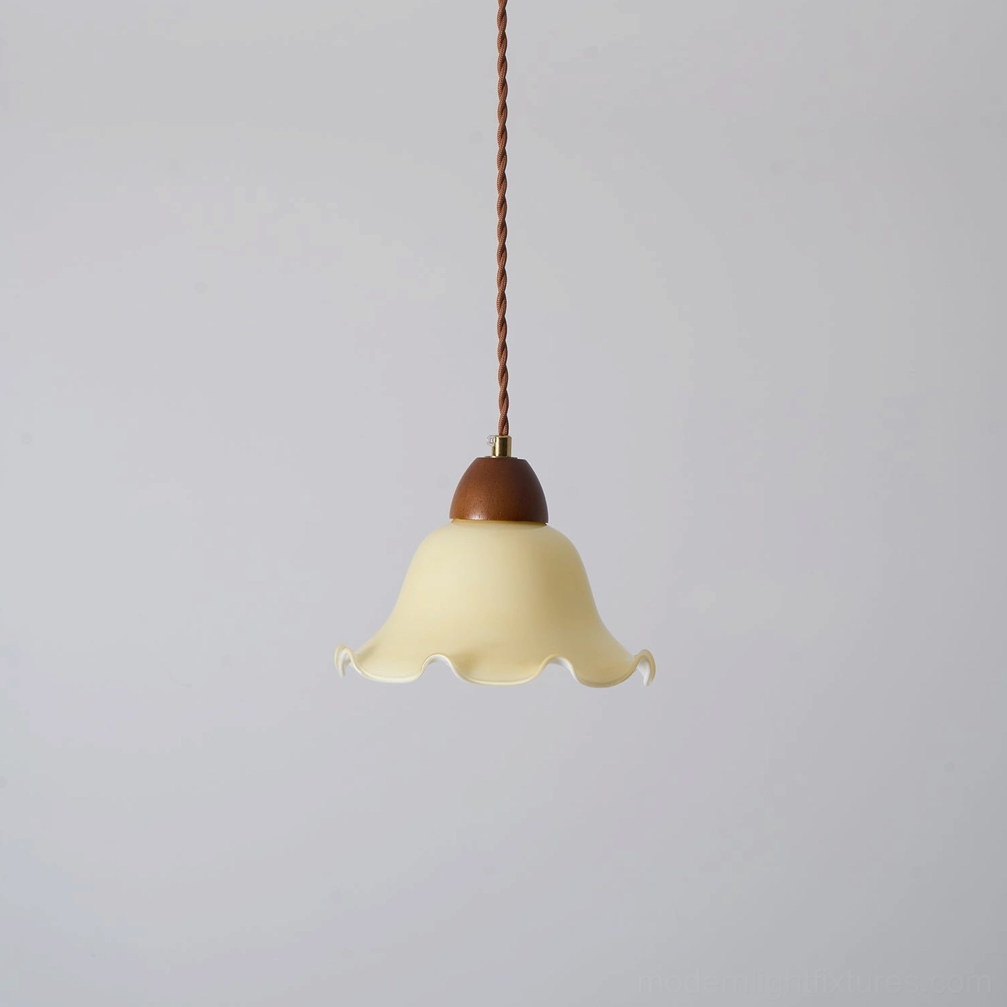 Rowan flower-shaped pendant lamp in entryway space, welcoming warm light and architectural interest