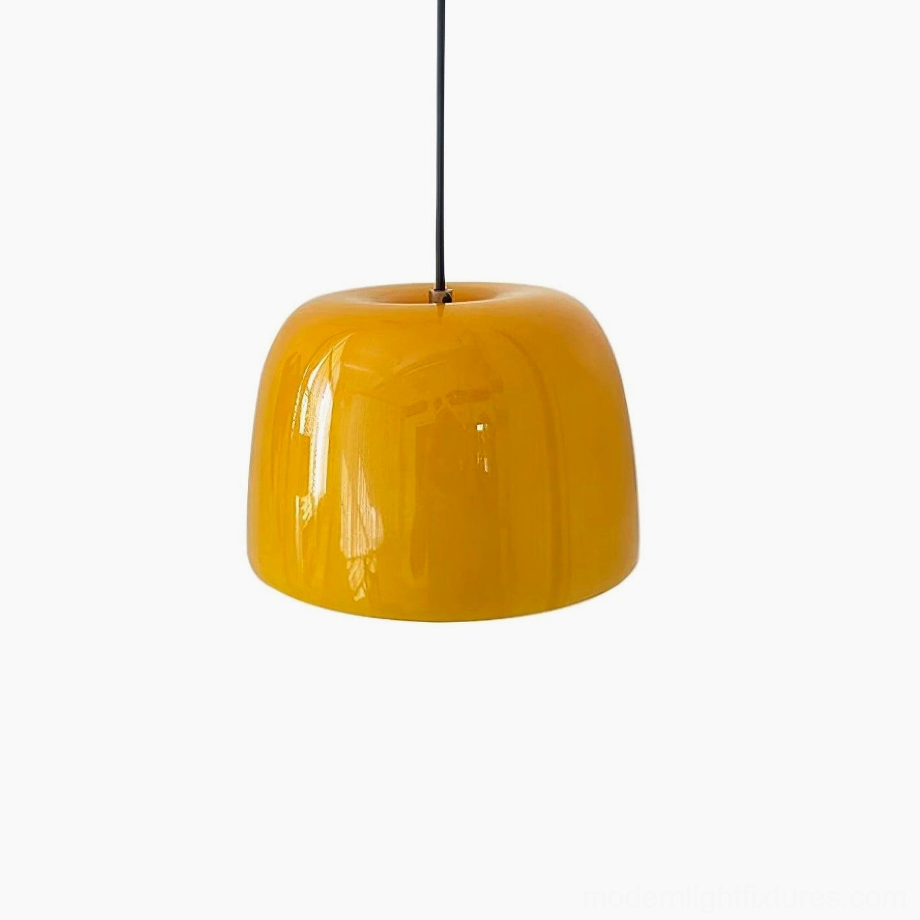 Roxboro modern glass pendant light complete view showing contemporary hanging fixture aesthetic