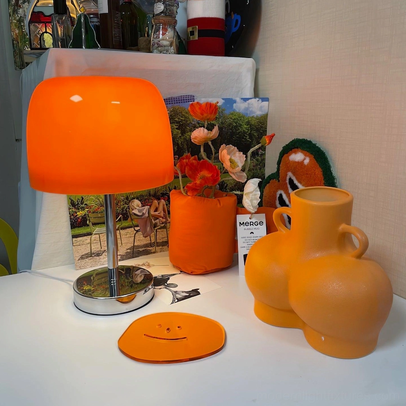 Roxboro glass table lamp contemporary living room ambient lighting layered scheme