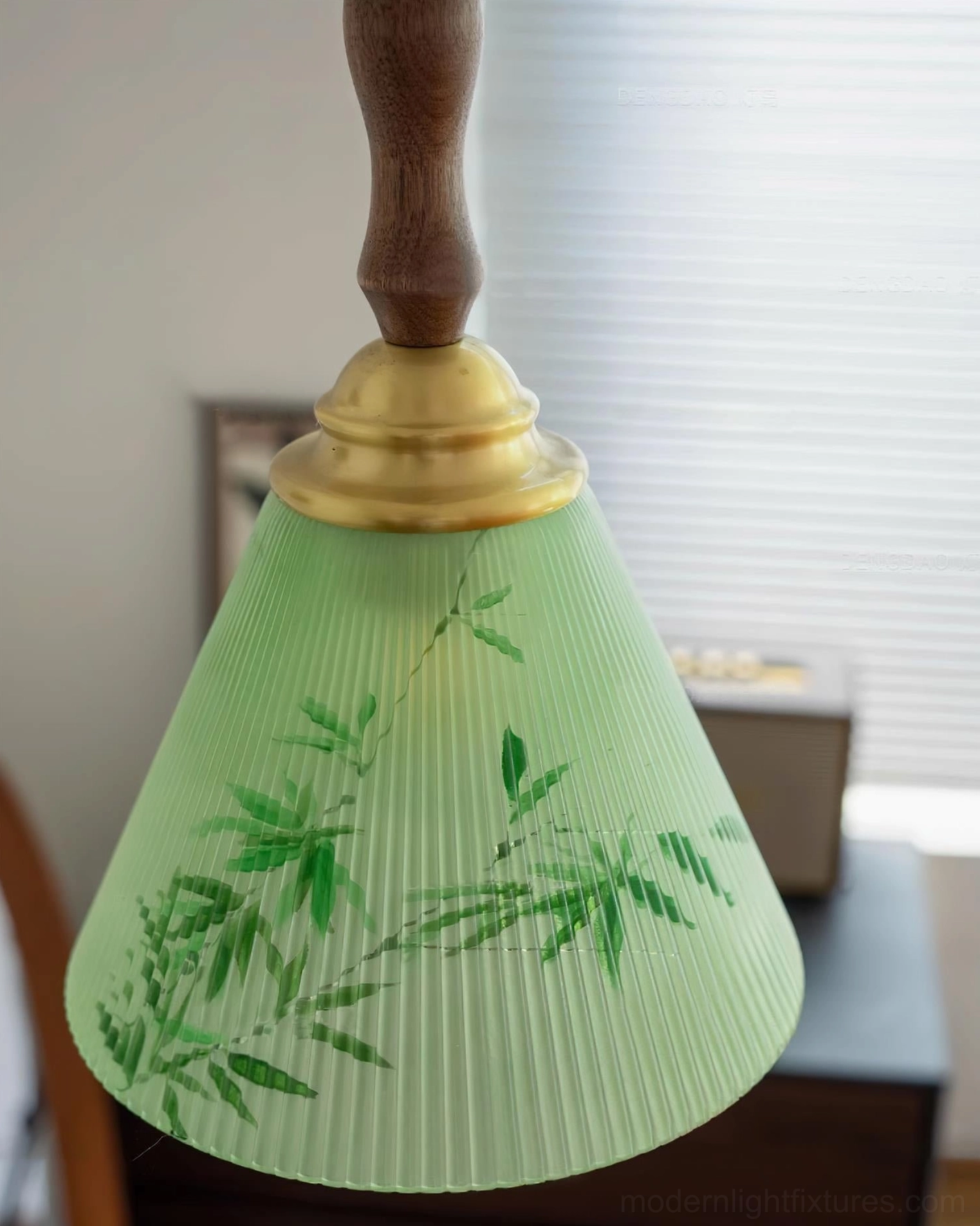 Botanical pendant lamp installed in residential space demonstrating elegant lighting and natural design integration