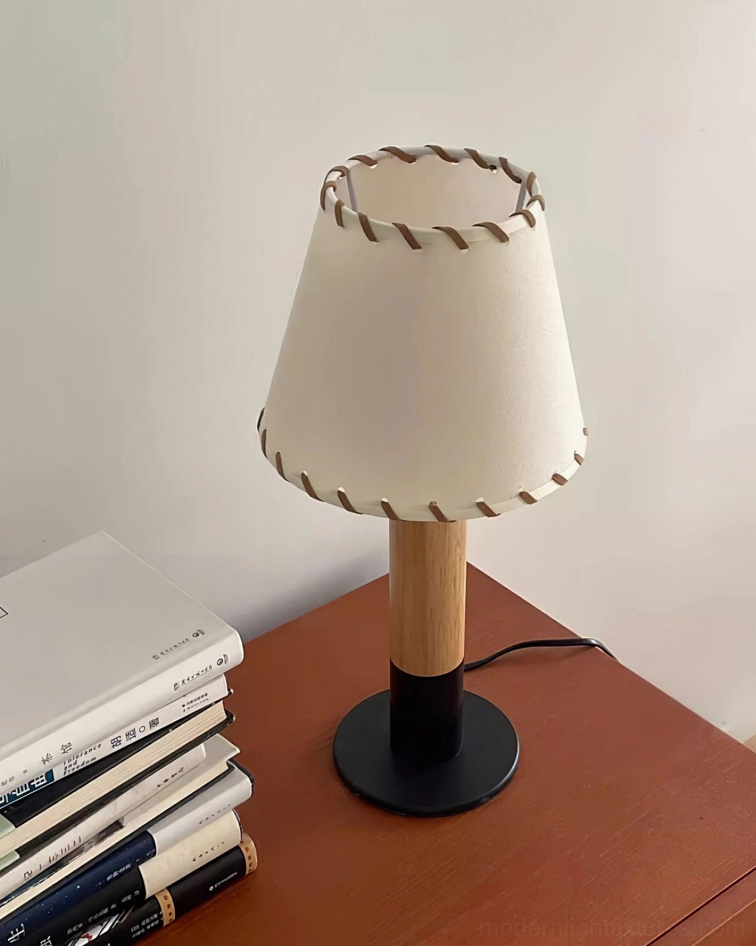 Rustic farmhouse table lamp complete product view with multiple color and variant options
