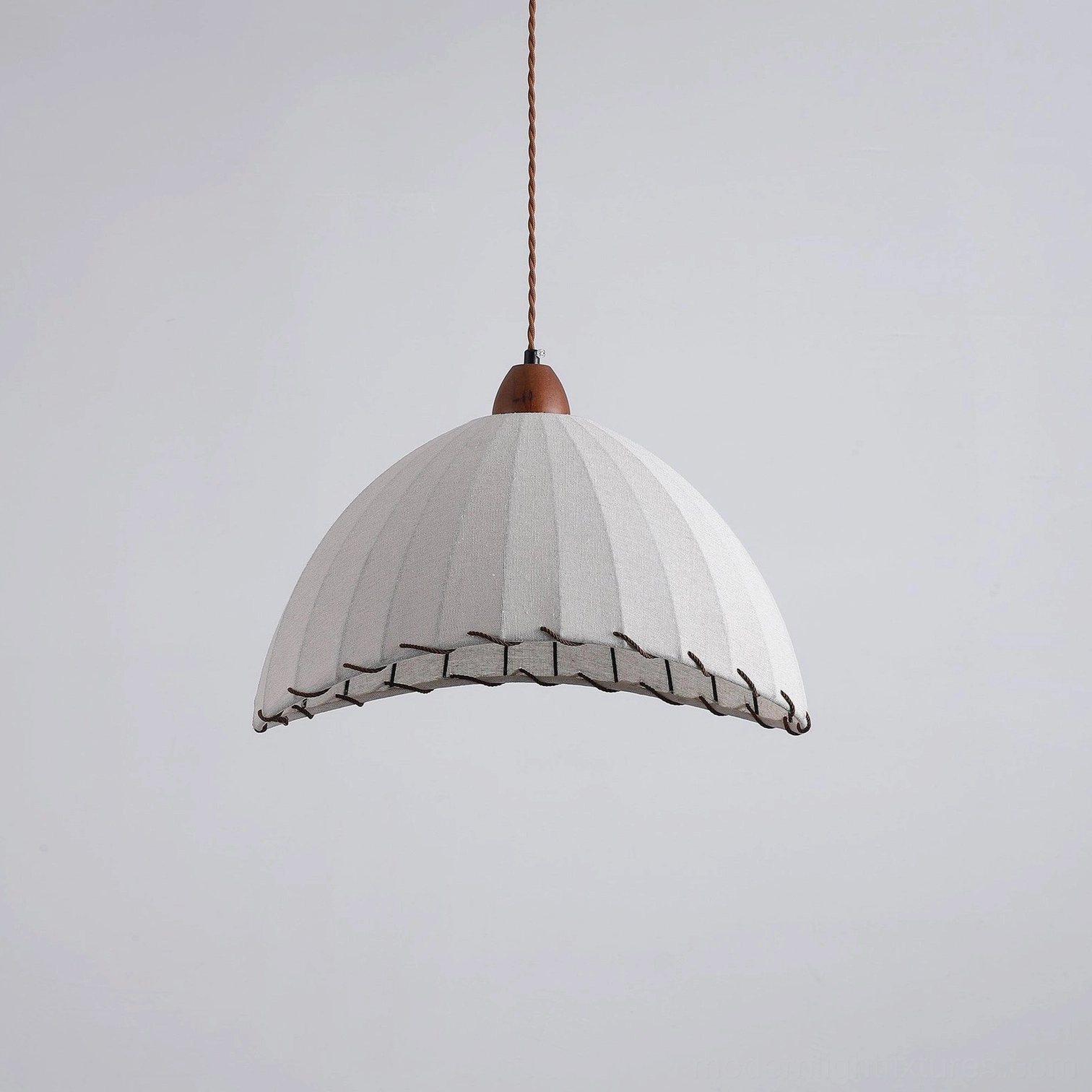 Sanna ribbed fabric pendant lamp hanging ambiance bedroom warm soft lighting