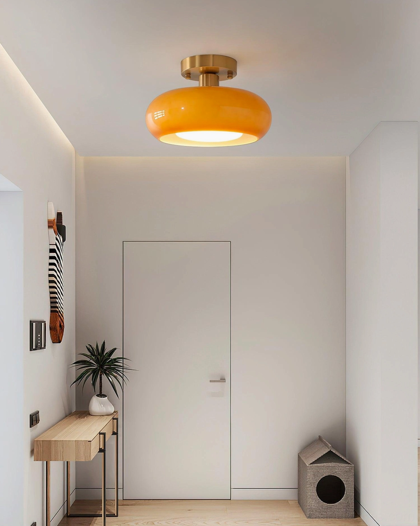 Sanna glass ceiling light with dimmer switch compatibility for adjustable ambient lighting
