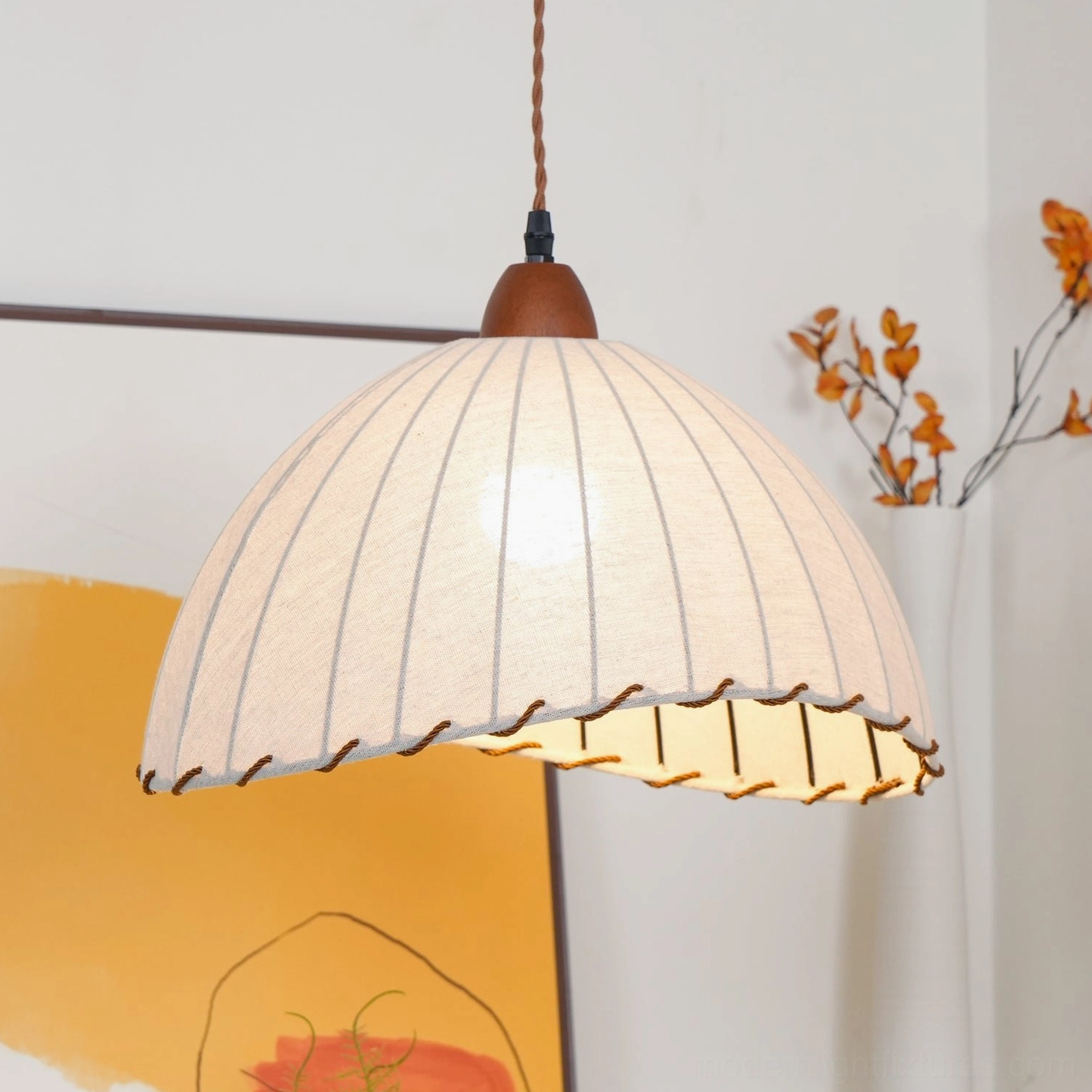 Sanna fabric dome pendant lamp safety certification global standards mark