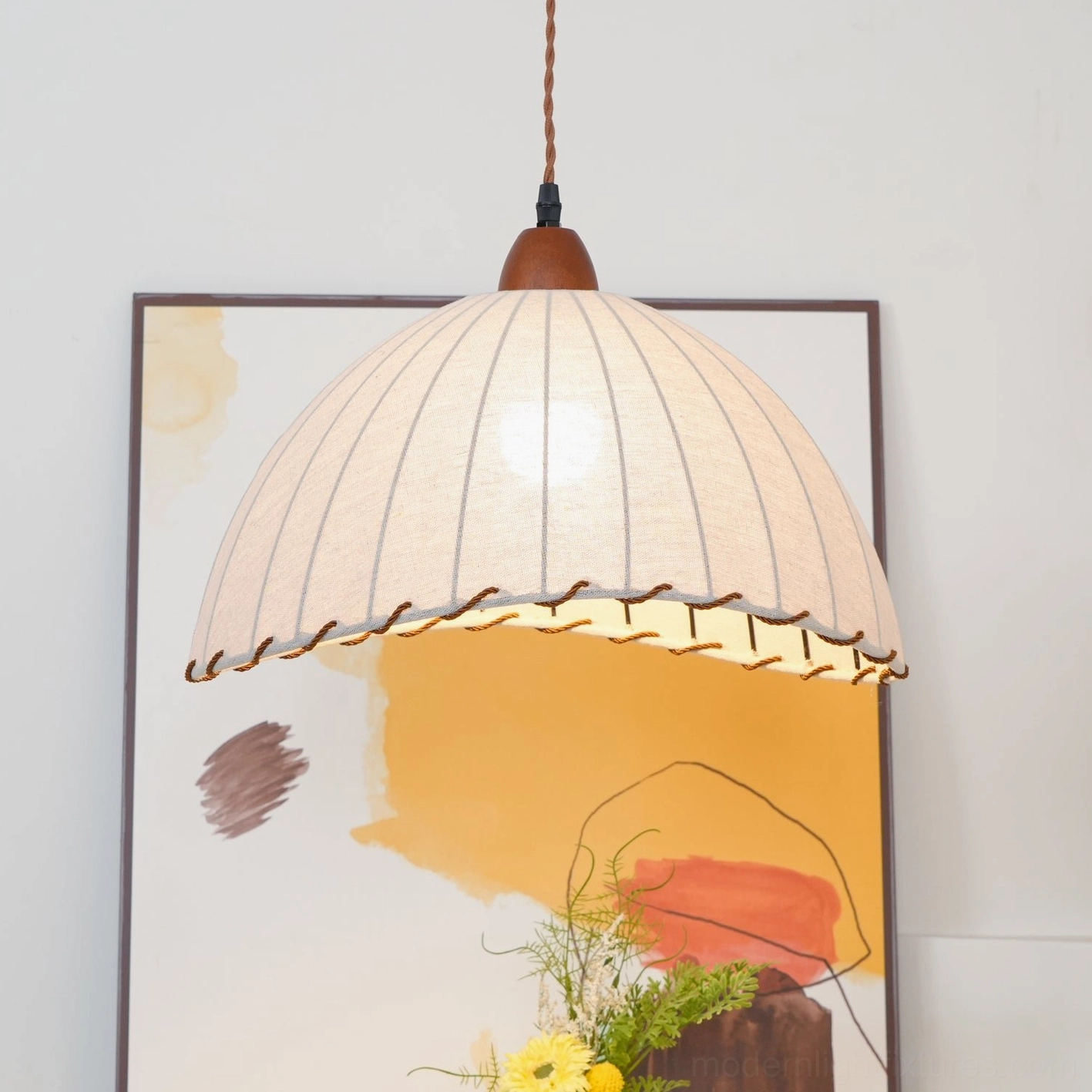 Sanna pendant lamp two-lamp arrangement staggered heights architectural styling