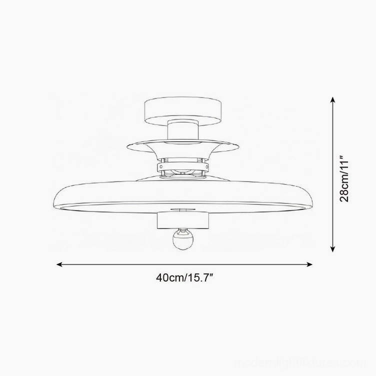 Saturn Pop compact size technical drawing specifications 40cm diameter 28cm height
