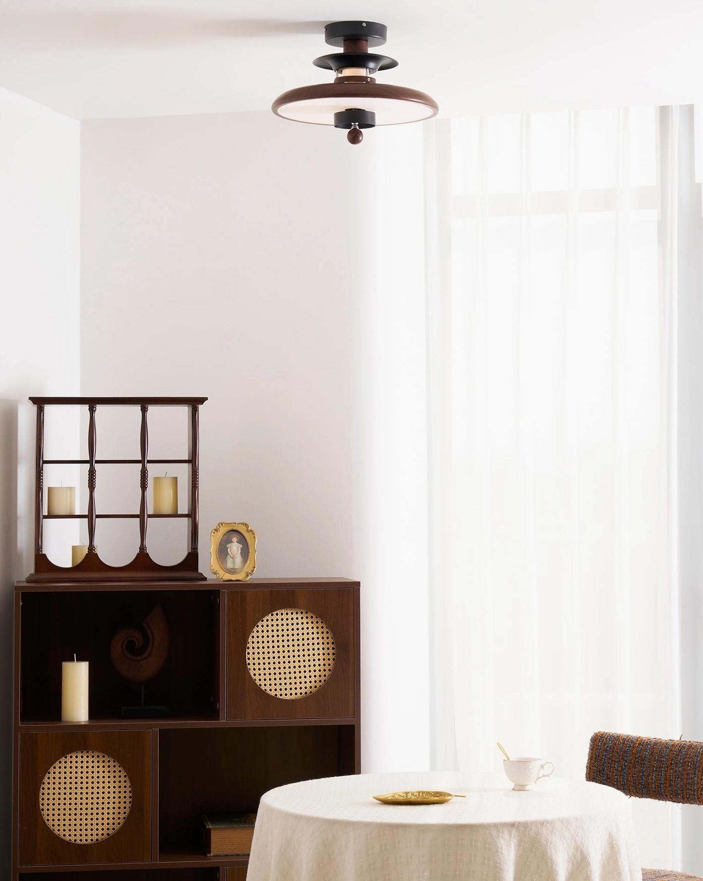 Saturn Pop ceiling light modern architectural fixture creating shadow play and visual depth
