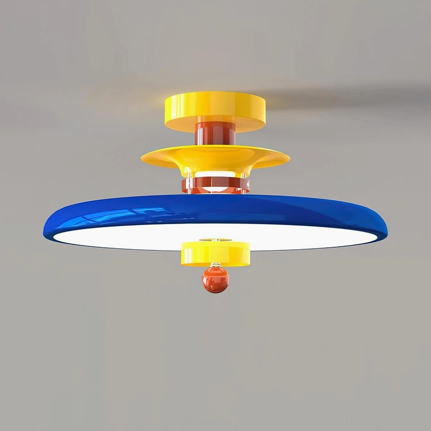 Saturn Pop geometric layered ceiling light multiple color options modern fixture showcase