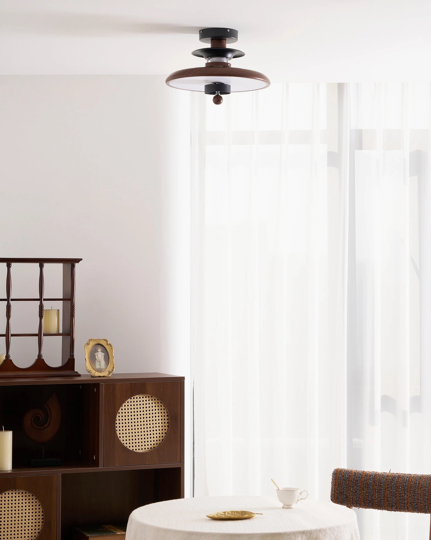 Saturn Pop ceiling light installation showing sculptural ring design and contemporary aesthetic