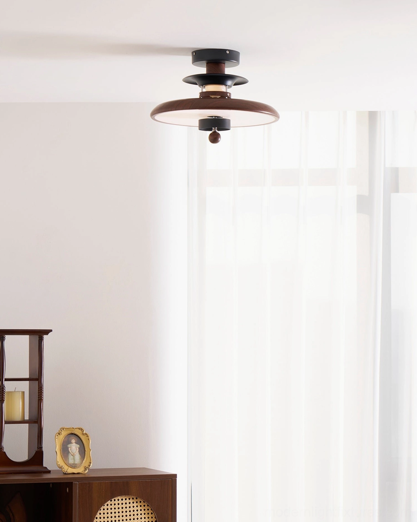 Saturn Pop geometric light fixture with warm LED glow in modern interior design context