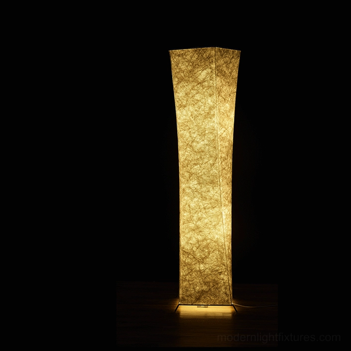 Saura contemporary floor lamp with integrated LED technology and DuPont paper shade for modern home lighting