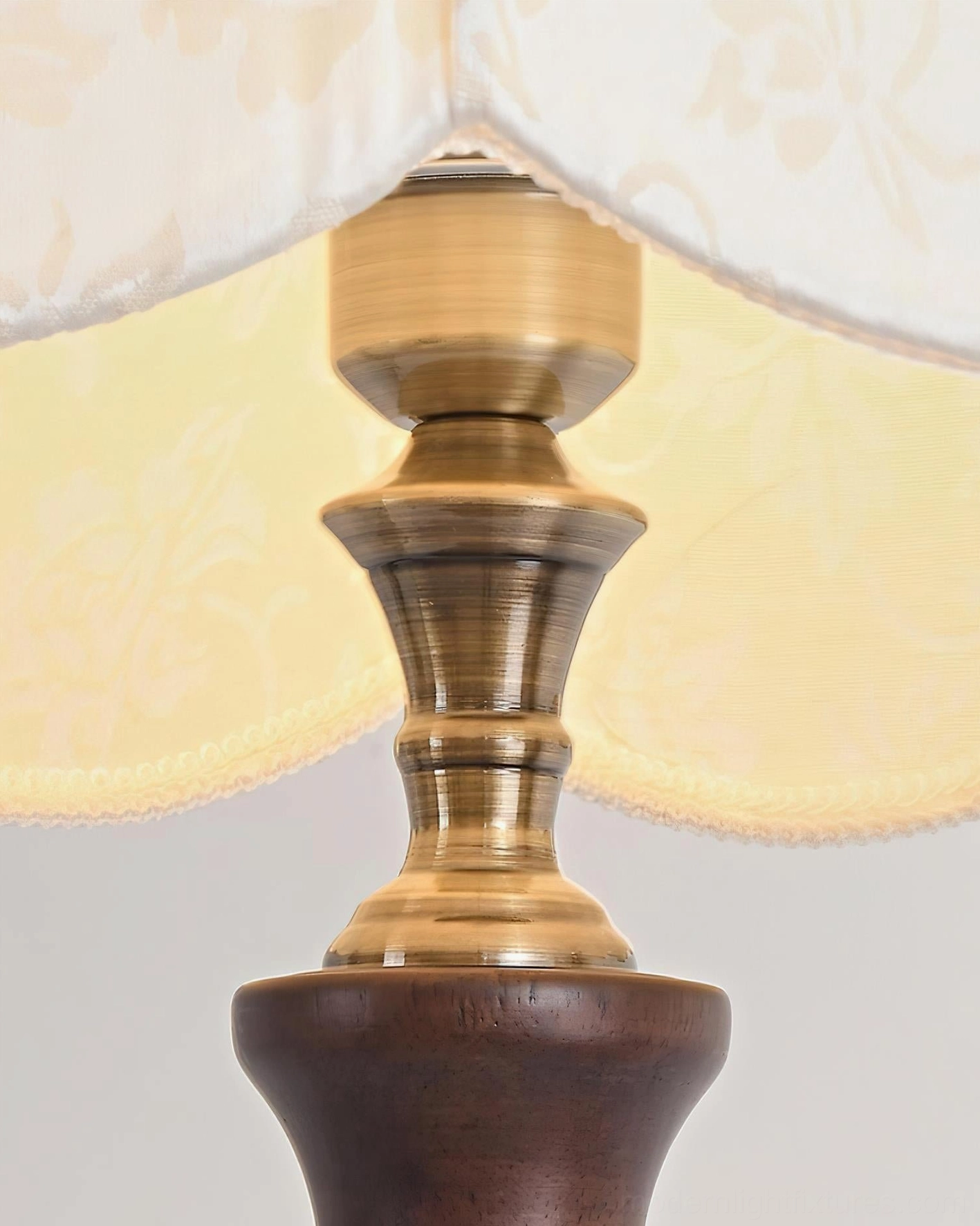Scalloped vintage floor lamp demonstrating mid-century modern aesthetic and sculptural design form