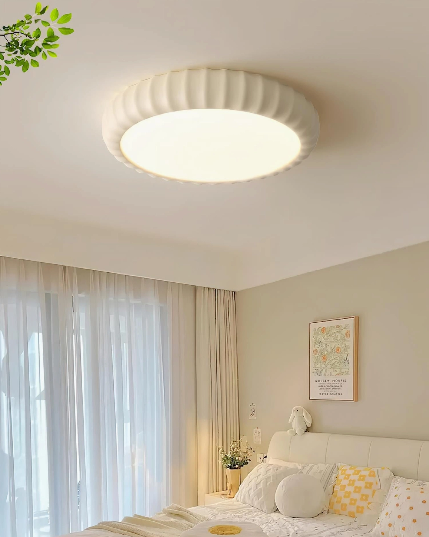 Contemporary ceiling light fixture in Scandinavian minimalist interior design style