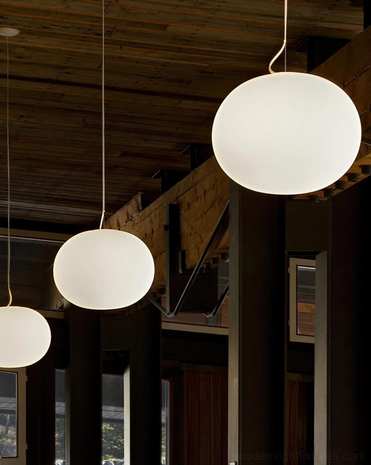 Scandinavian minimalist frosted glass sphere pendant - pure white pendant lamp embodying Nordic design principles