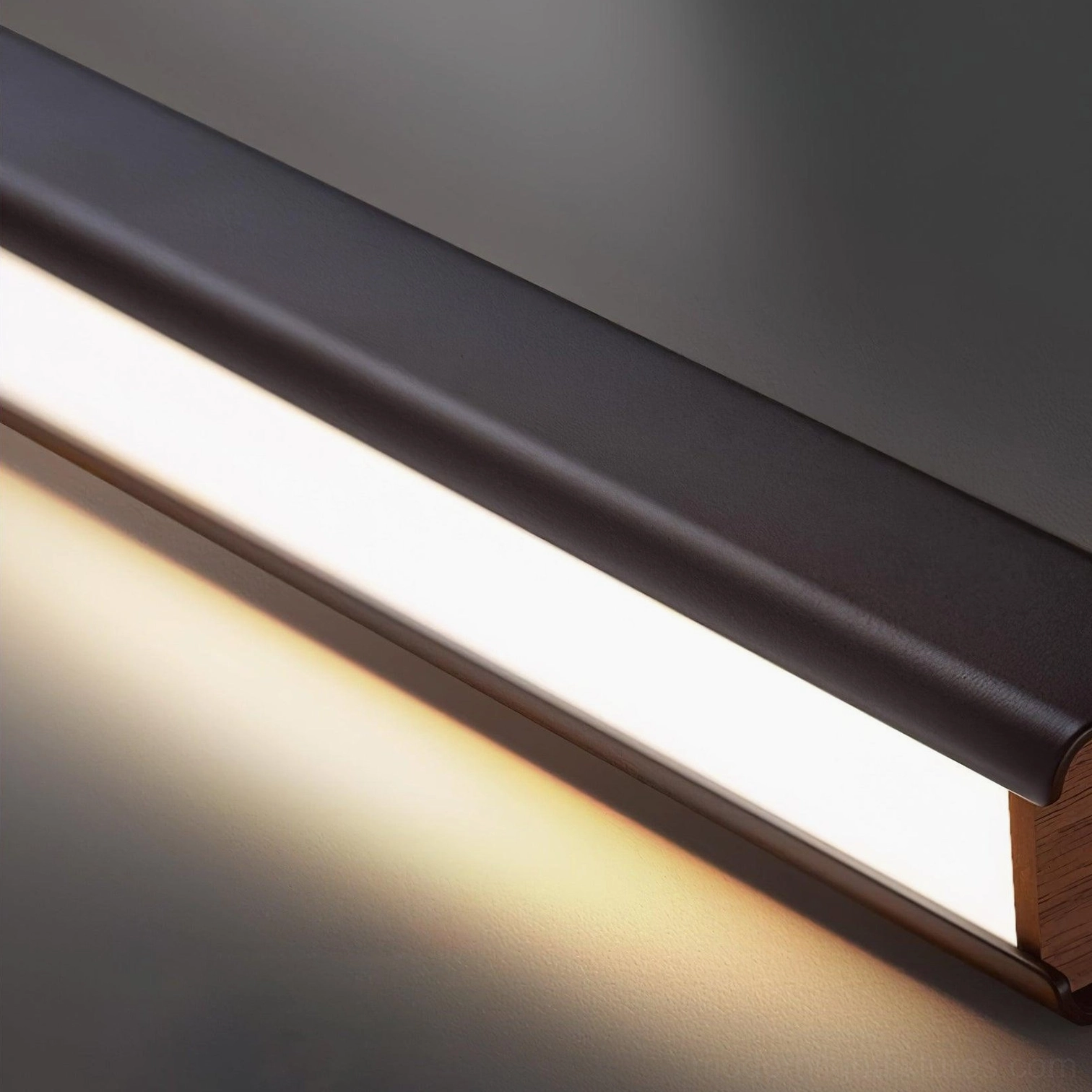 Scandinavian wall sconce design showing wood accents and metal construction details