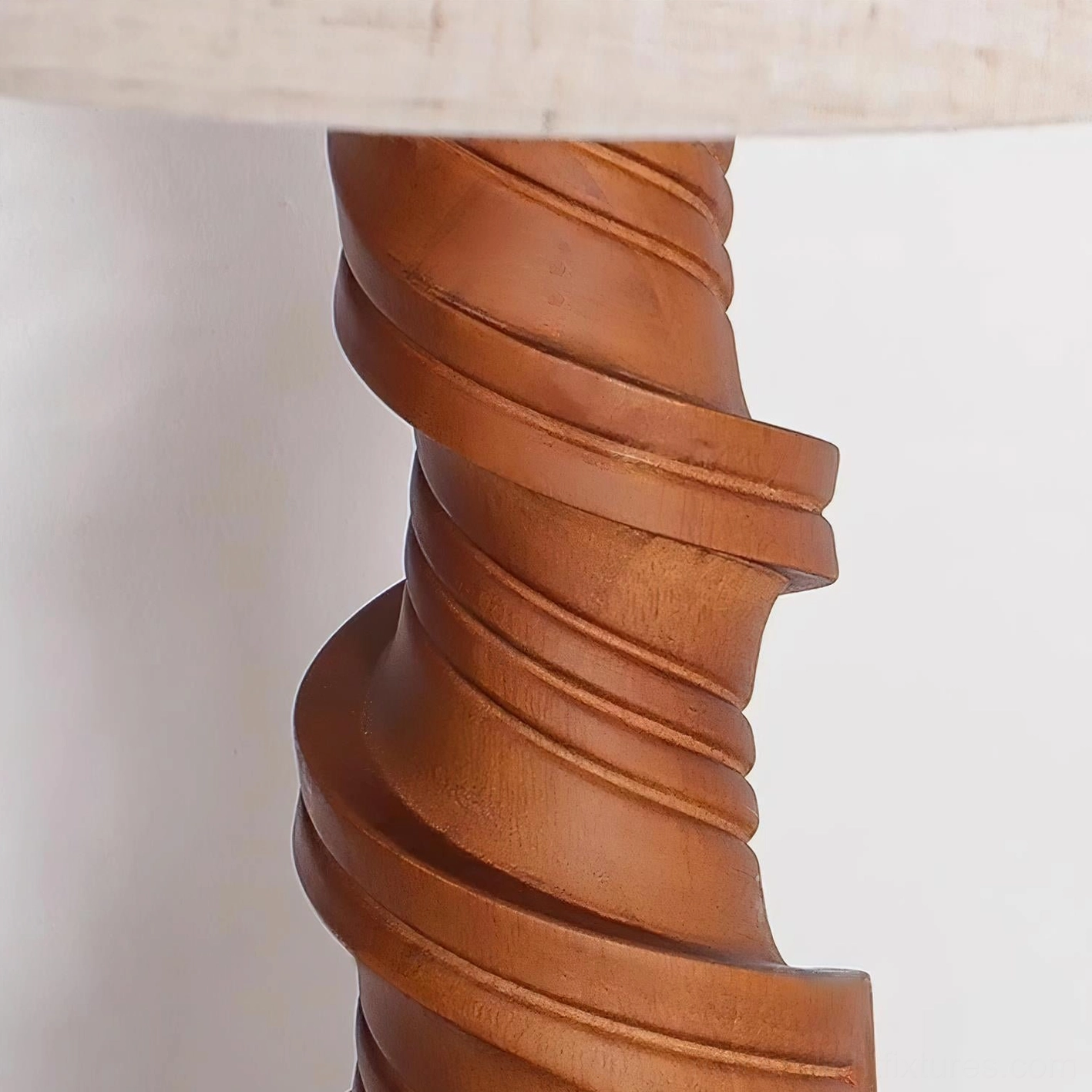 Scrollroot table lamp botanical styling with twisted wood base and natural decor elements