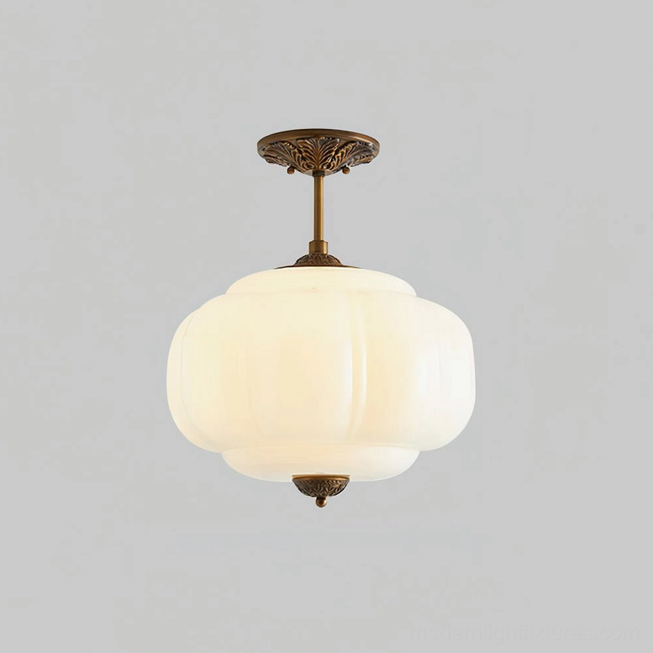 Sculptural glass ceiling pendant light mid-century modern interior design