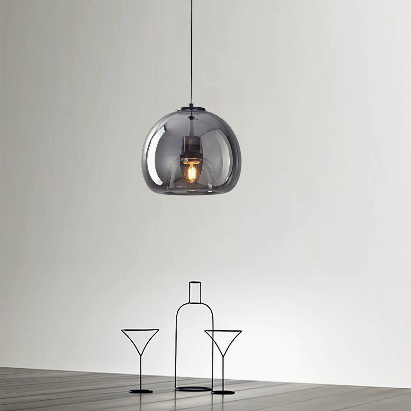 Sedona pendant light mounted above countertop or accent table in modern kitchen