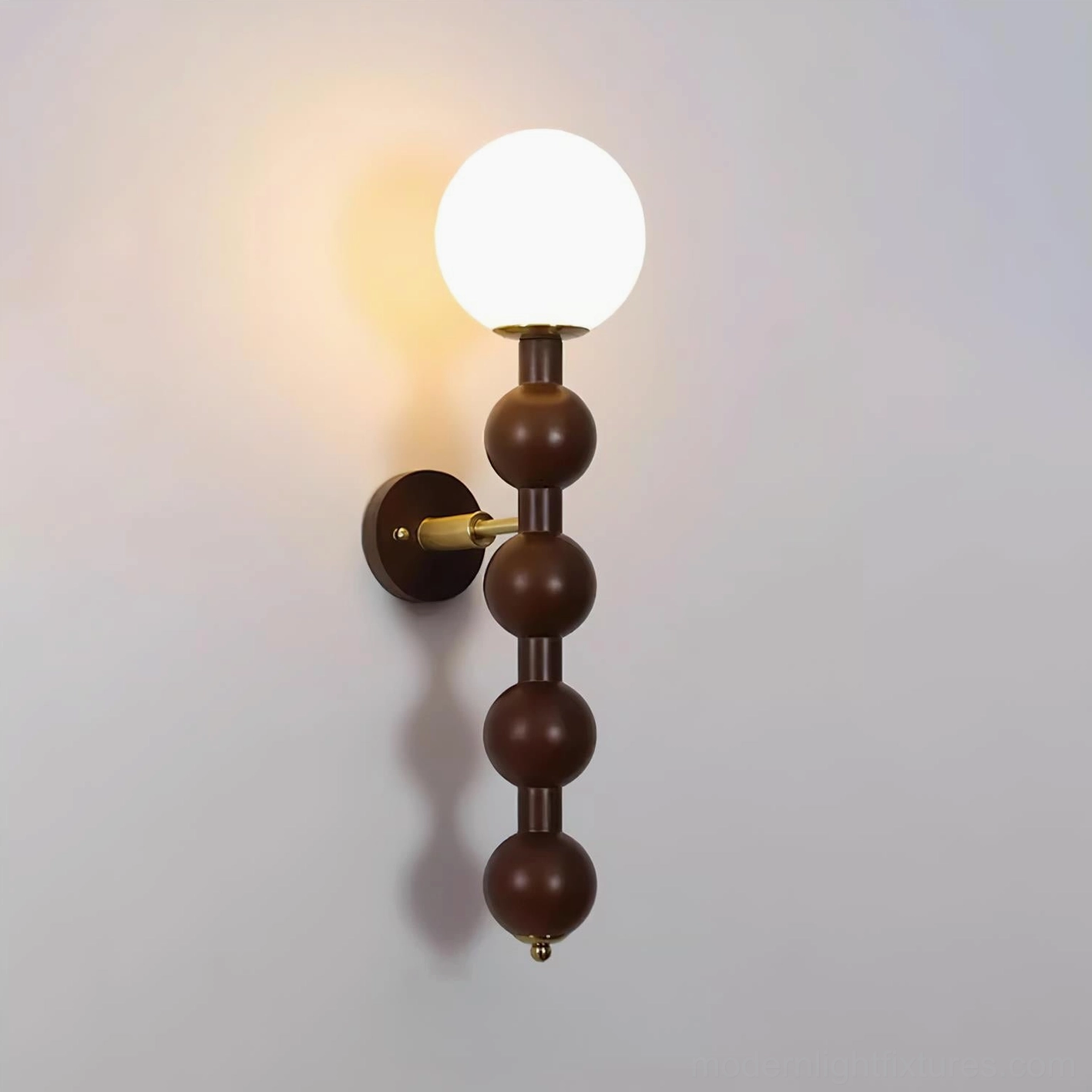 Selene beaded wall sconce compatible with dimmer switches for customizable ambient lighting