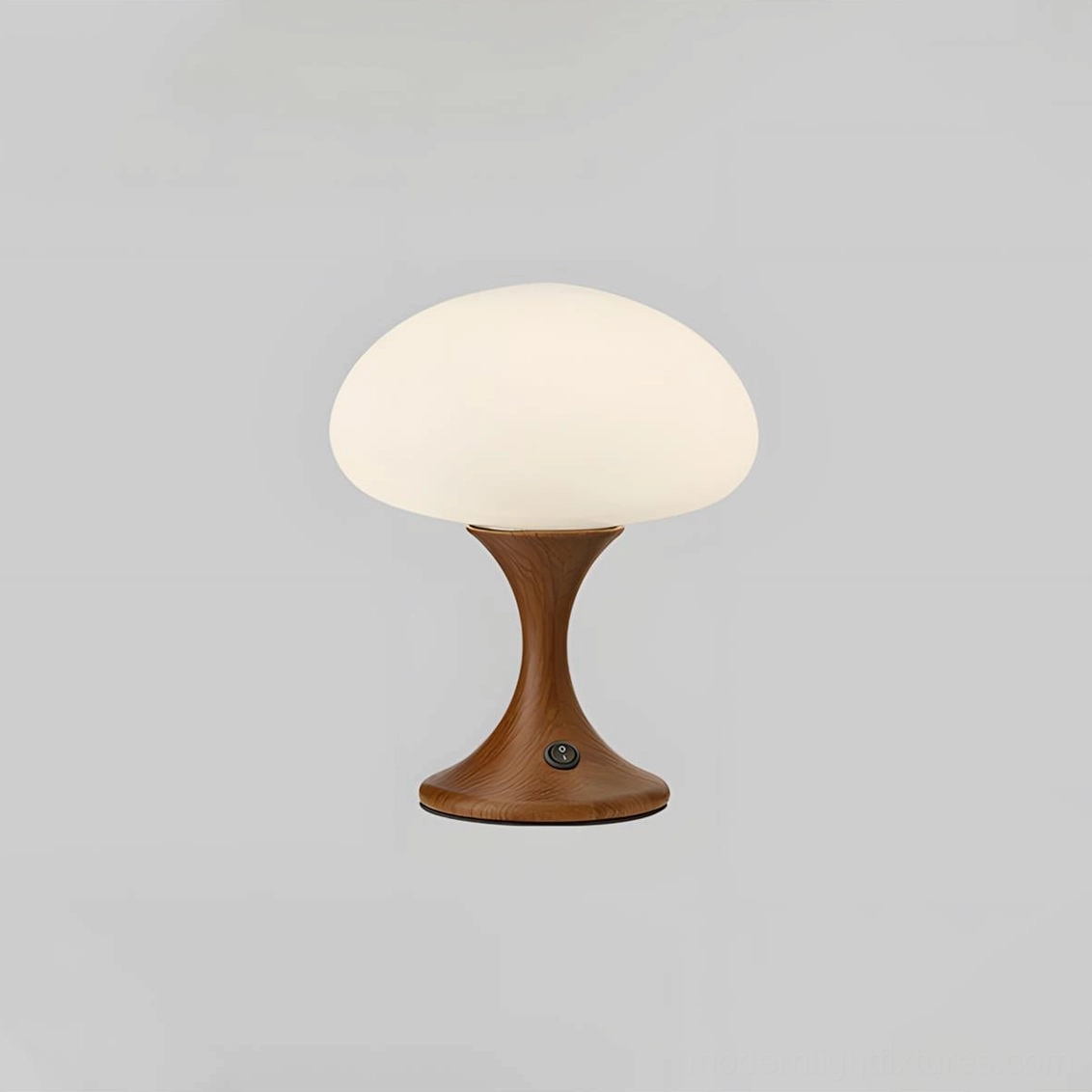 Seluna table lamp in black finish with white opal shade, modern color contrast design