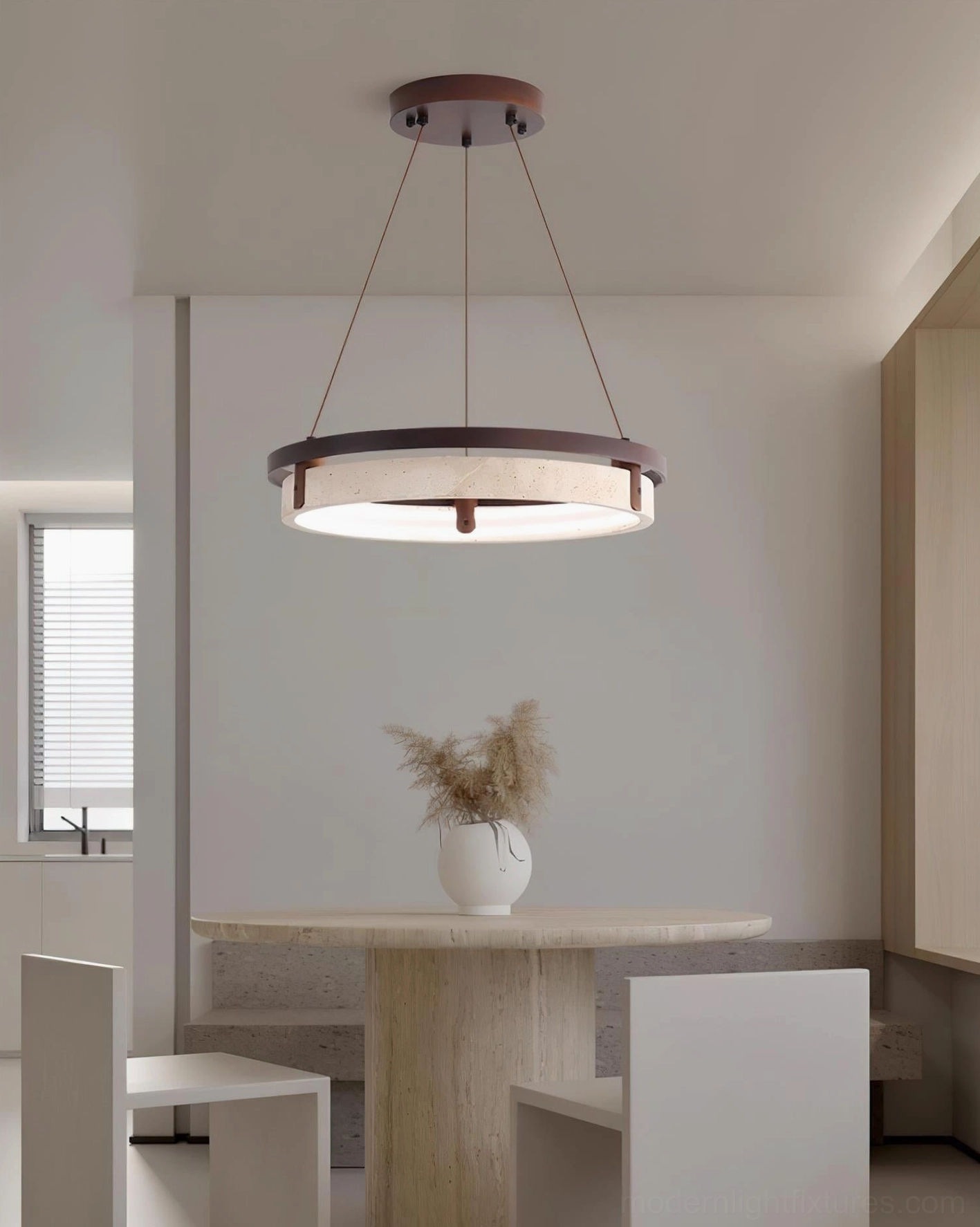 Selvino LED chandelier 50000 hour lifespan integrated lighting technology