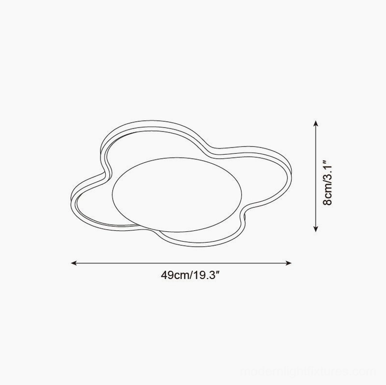 Seraphis Model C small flower design technical ceiling light drawing 49cm