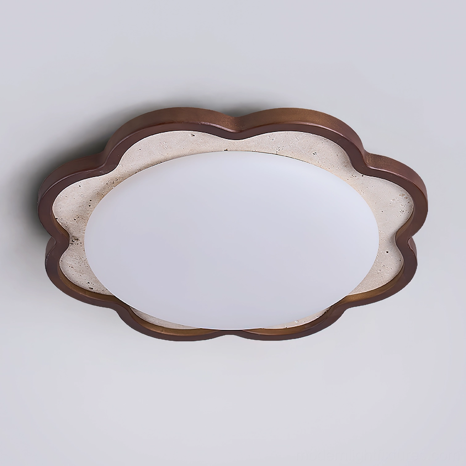 Seraphis modern ceiling light with natural stone aesthetic in minimalist interior