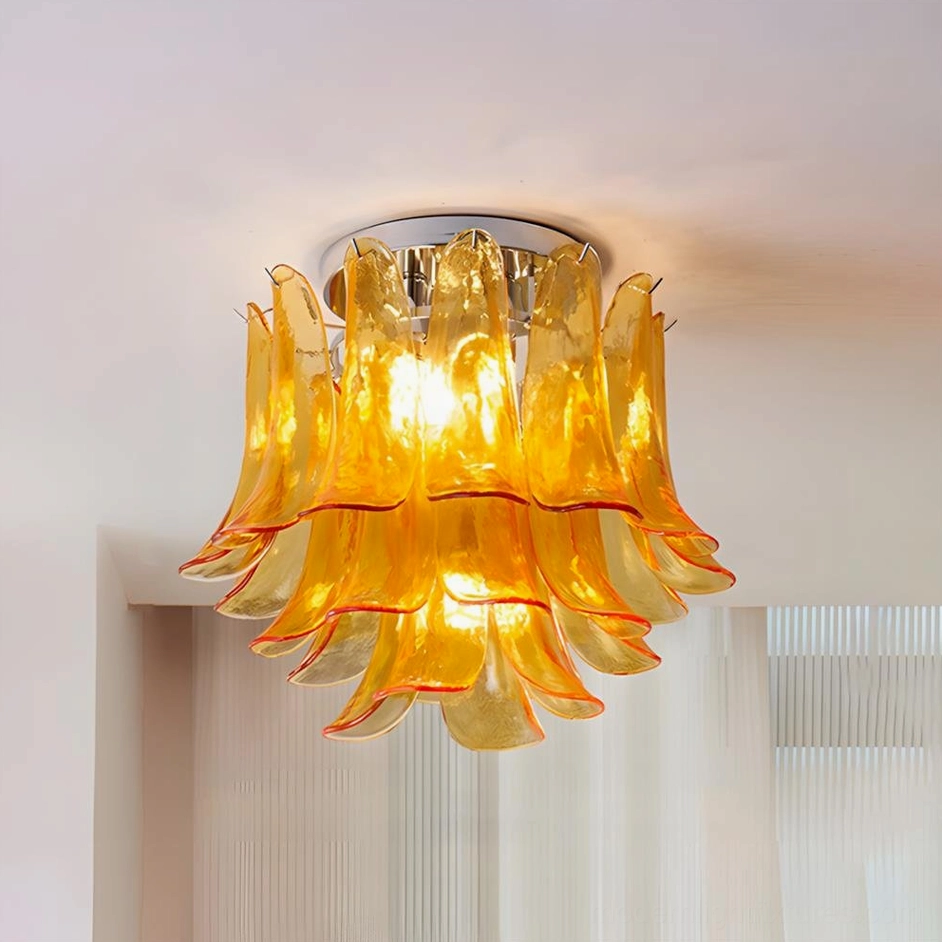 Serenza layered ceiling light installation detail metal canopy connection