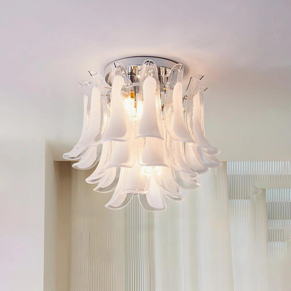 Serenza layered glass ceiling light fixture architectural composition view