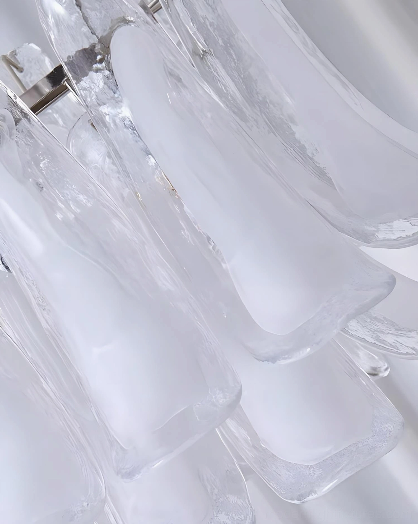 Glass petal layered ceiling light E14 socket specification detail