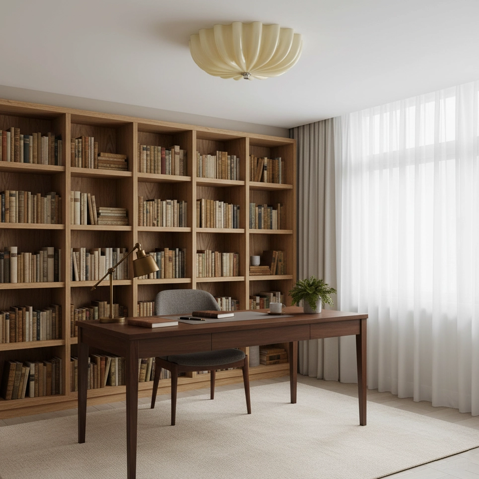 Jelly shell ceiling light in multiple color options and sizes, product comparison view
