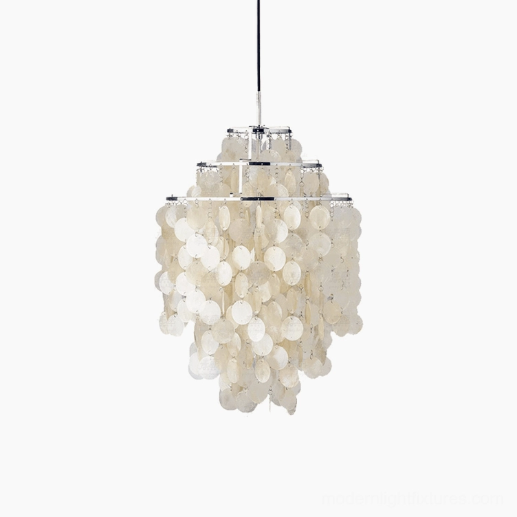 Shell chandelier large statement piece for grand foyer and entrance halls