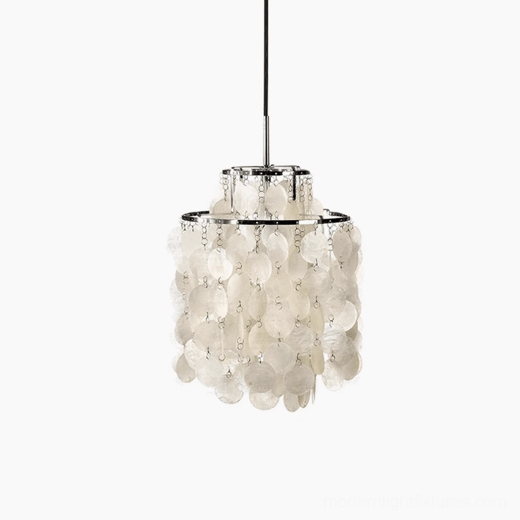 Shell chandelier medium size option for standard dining room applications