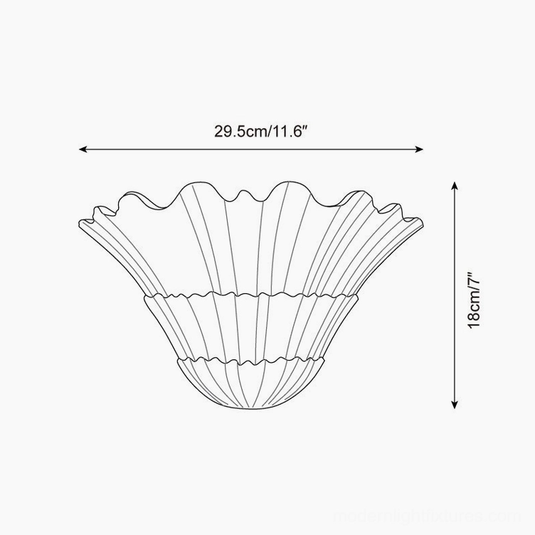 Shellora Model D large sculptural shell sconce 29.5cm width design
