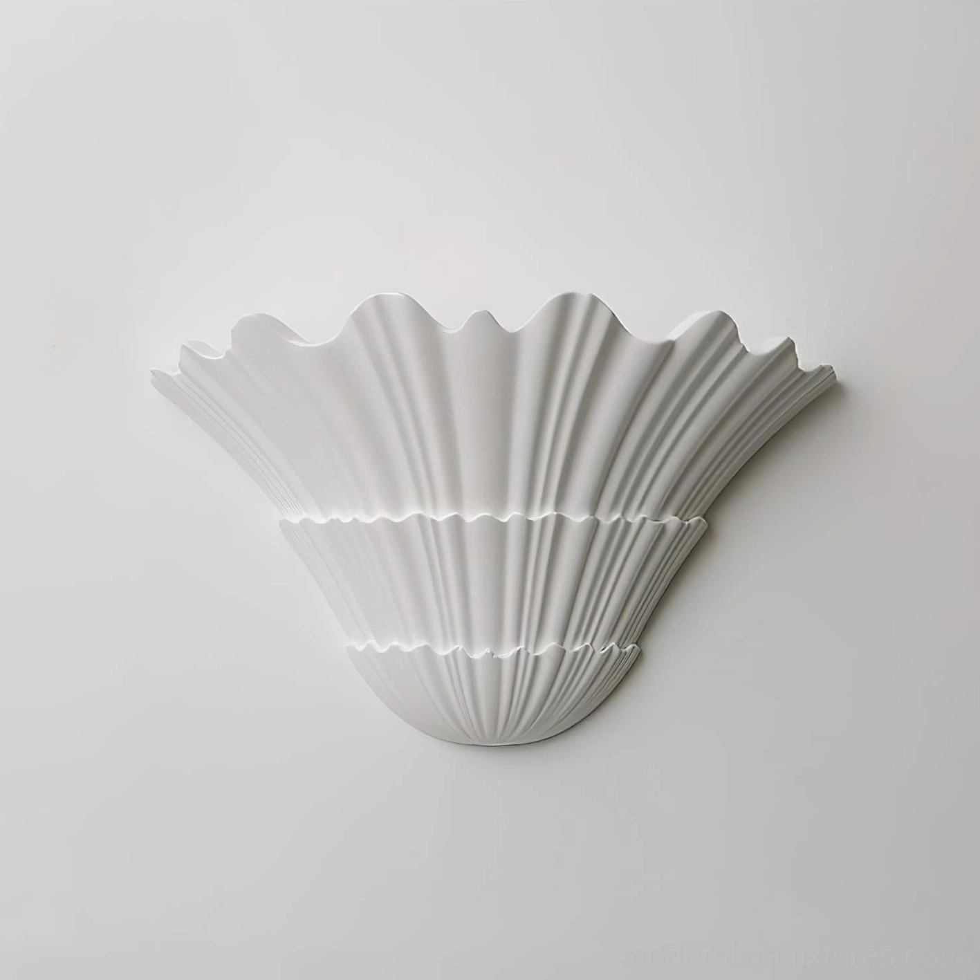 Shellora wall sconce warm upward glow soft ambient lighting effect