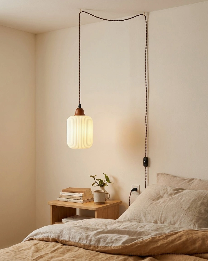 Three Sidra ceramic pendant models displayed for size comparison: oblong, dome, and cylinder profiles