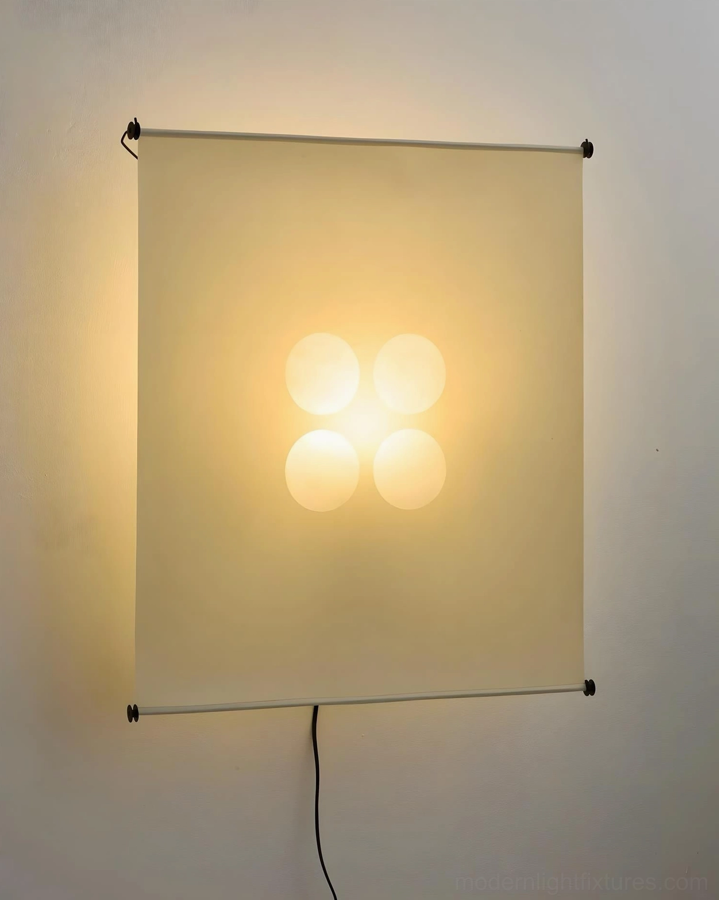 Silque wall sconce in-line switch and power cord configuration, plug-and-play installation detail, easy on-off functionality