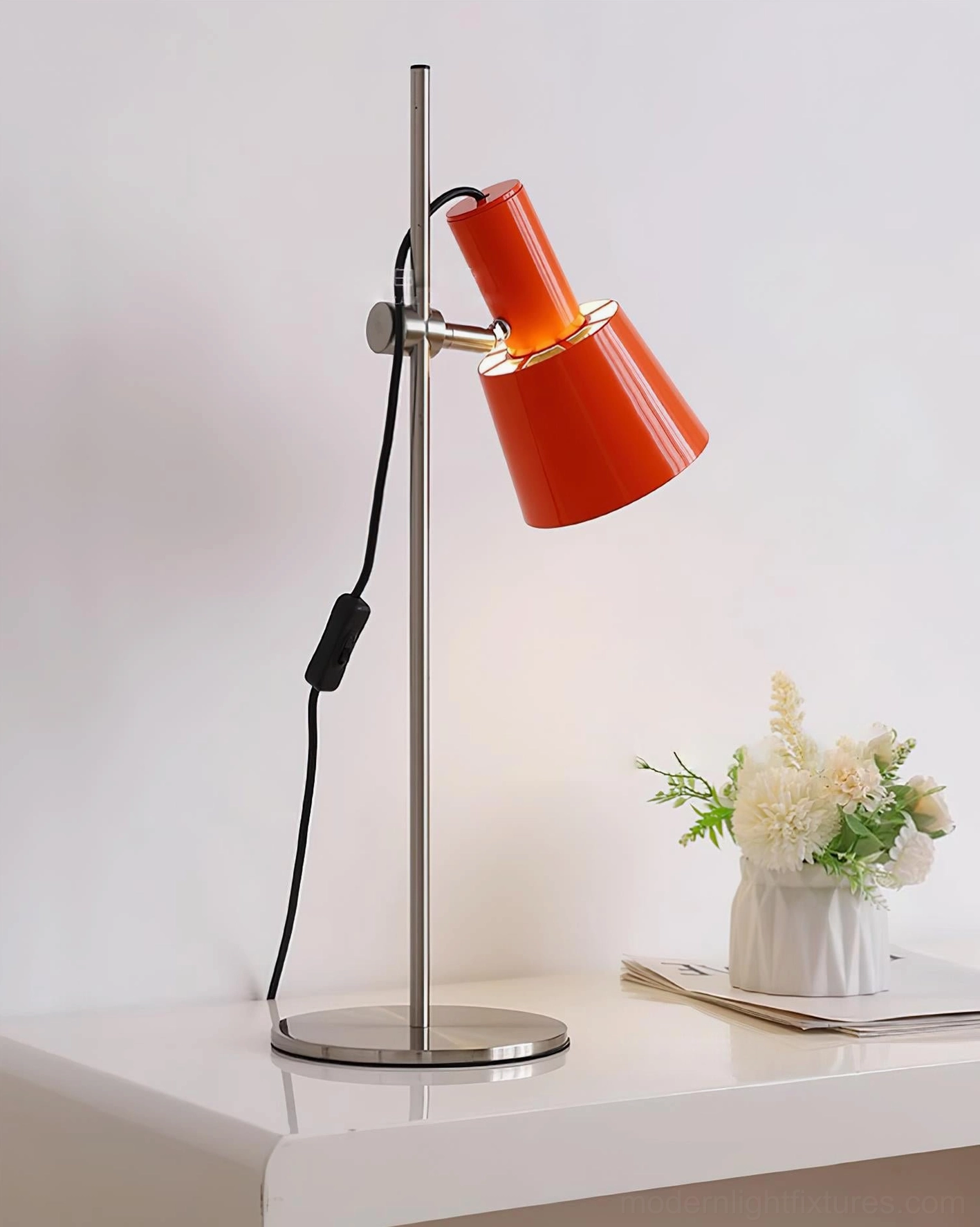 Sleek minimalist adjustable table lamp with glare-free illumination for contemporary home interiors